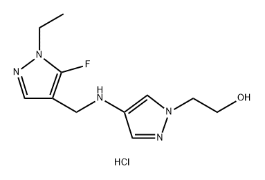 2-(4-{[(1-ethyl-5-fluoro-1H-pyrazol-4-yl)methyl]amino}-1H-pyrazol-1-yl)ethanol Structure