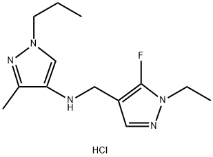 N-[(1-ethyl-5-fluoro-1H-pyrazol-4-yl)methyl]-3-methyl-1-propyl-1H-pyrazol-4-amine Structure