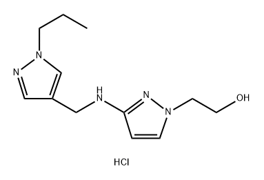 2-(3-{[(1-propyl-1H-pyrazol-4-yl)methyl]amino}-1H-pyrazol-1-yl)ethanol Structure