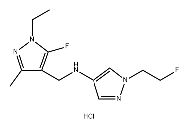 N-[(1-ethyl-5-fluoro-3-methyl-1H-pyrazol-4-yl)methyl]-1-(2-fluoroethyl)-1H-pyrazol-4-amine Structure