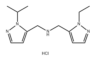 1-(1-ethyl-1H-pyrazol-5-yl)-N-[(1-isopropyl-1H-pyrazol-5-yl)methyl]methanamine Structure