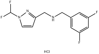 (3,5-difluorobenzyl){[1-(difluoromethyl)-1H-pyrazol-3-yl]methyl}amine Structure