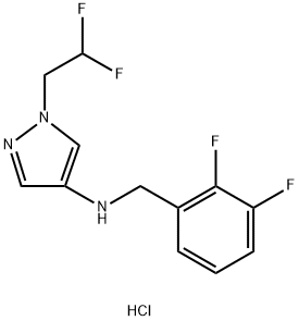 N-(2,3-difluorobenzyl)-1-(2,2-difluoroethyl)-1H-pyrazol-4-amine Structure