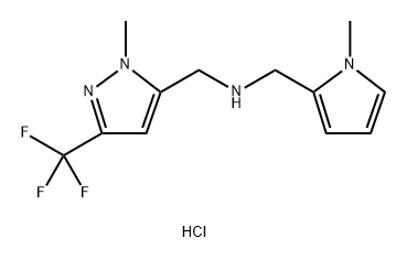 1-(1-methyl-1H-pyrrol-2-yl)-N-{[1-methyl-3-(trifluoromethyl)-1H-pyrazol-5-yl]methyl}methanamine Structure