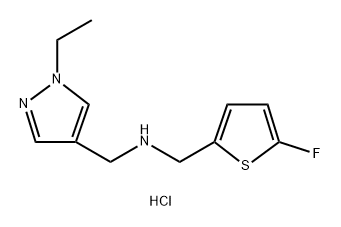 1-(1-ethyl-1H-pyrazol-4-yl)-N-[(5-fluoro-2-thienyl)methyl]methanamine Structure