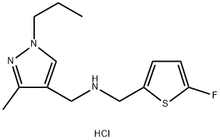 1-(5-fluoro-2-thienyl)-N-[(3-methyl-1-propyl-1H-pyrazol-4-yl)methyl]methanamine Structure