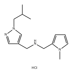 1-(1-isobutyl-1H-pyrazol-4-yl)-N-[(1-methyl-1H-pyrrol-2-yl)methyl]methanamine Structure