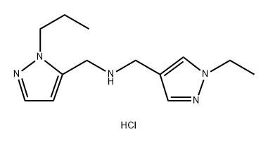 1-(1-ethyl-1H-pyrazol-4-yl)-N-[(1-propyl-1H-pyrazol-5-yl)methyl]methanamine Structure