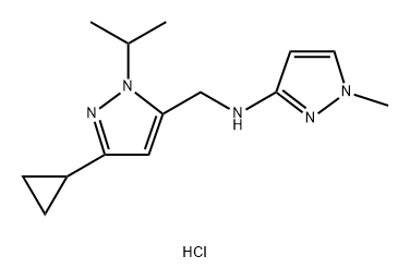 N-[(3-cyclopropyl-1-isopropyl-1H-pyrazol-5-yl)methyl]-1-methyl-1H-pyrazol-3-amine Structure