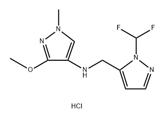 N-{[1-(difluoromethyl)-1H-pyrazol-5-yl]methyl}-3-methoxy-1-methyl-1H-pyrazol-4-amine Structure