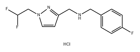 1-[1-(2,2-difluoroethyl)-1H-pyrazol-3-yl]-N-(4-fluorobenzyl)methanamine Structure