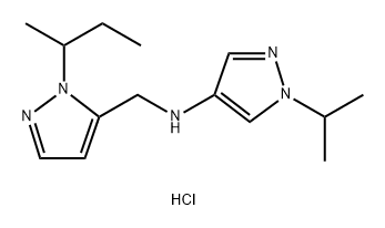 N-[(1-sec-butyl-1H-pyrazol-5-yl)methyl]-1-isopropyl-1H-pyrazol-4-amine Structure