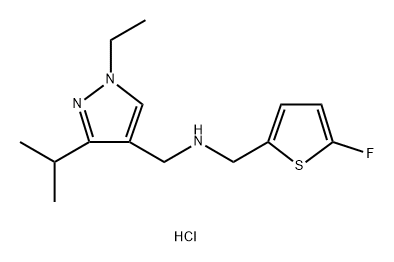 1-(1-ethyl-3-isopropyl-1H-pyrazol-4-yl)-N-[(5-fluoro-2-thienyl)methyl]methanamine Structure