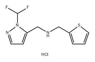 1-[1-(difluoromethyl)-1H-pyrazol-5-yl]-N-(2-thienylmethyl)methanamine Structure