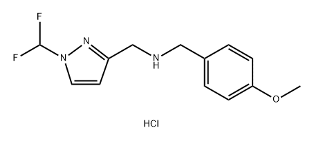 1-[1-(difluoromethyl)-1H-pyrazol-3-yl]-N-(4-methoxybenzyl)methanamine Structure