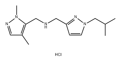 1-(1,4-dimethyl-1H-pyrazol-5-yl)-N-[(1-isobutyl-1H-pyrazol-3-yl)methyl]methanamine Structure