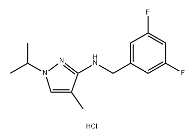 N-(3,5-difluorobenzyl)-1-isopropyl-4-methyl-1H-pyrazol-3-amine Structure