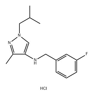 N-(3-fluorobenzyl)-1-isobutyl-3-methyl-1H-pyrazol-4-amine Structure