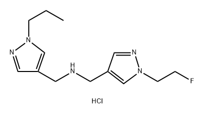 1-[1-(2-fluoroethyl)-1H-pyrazol-4-yl]-N-[(1-propyl-1H-pyrazol-4-yl)methyl]methanamine Structure