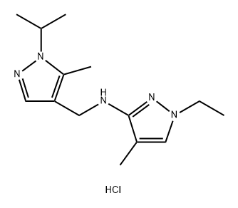 1-ethyl-N-[(1-isopropyl-5-methyl-1H-pyrazol-4-yl)methyl]-4-methyl-1H-pyrazol-3-amine Structure