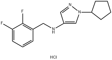 1-cyclopentyl-N-(2,3-difluorobenzyl)-1H-pyrazol-4-amine Structure