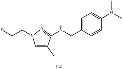 N-[4-(dimethylamino)benzyl]-1-(2-fluoroethyl)-4-methyl-1H-pyrazol-3-amine Structure