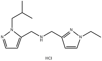 1-(1-ethyl-1H-pyrazol-3-yl)-N-[(1-isobutyl-1H-pyrazol-5-yl)methyl]methanamine Structure