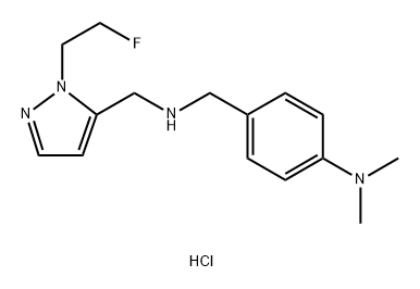 4-[({[1-(2-fluoroethyl)-1H-pyrazol-5-yl]methyl}amino)methyl]-N,N-dimethylaniline Structure