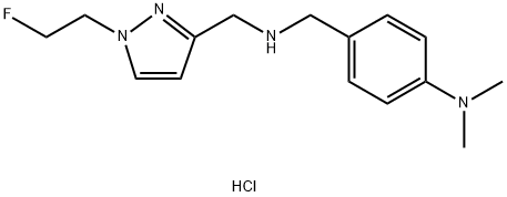 4-[({[1-(2-fluoroethyl)-1H-pyrazol-3-yl]methyl}amino)methyl]-N,N-dimethylaniline Structure