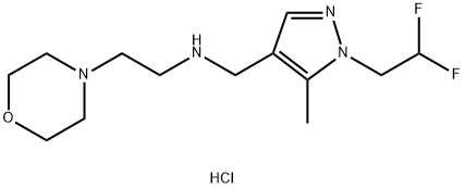 {[1-(2,2-difluoroethyl)-5-methyl-1H-pyrazol-4-yl]methyl}(2-morpholin-4-ylethyl)amine Structure