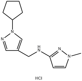 N-[(1-cyclopentyl-1H-pyrazol-4-yl)methyl]-1-methyl-1H-pyrazol-3-amine Structure