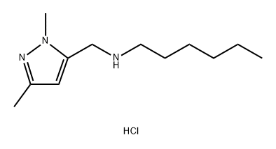 (1,3-dimethyl-1H-pyrazol-5-yl)methyl]hexylamine Structure