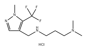 N,N-dimethyl-N'-{[1-methyl-5-(trifluoromethyl)-1H-pyrazol-4-yl]methyl}propane-1,3-diamine Structure