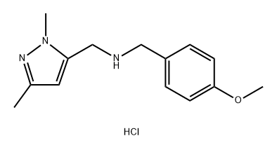 1-(1,3-dimethyl-1H-pyrazol-5-yl)-N-(4-methoxybenzyl)methanamine 구조식 이미지