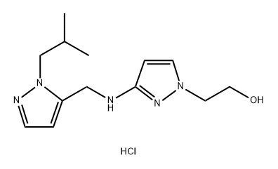 2-(3-{[(1-isobutyl-1H-pyrazol-5-yl)methyl]amino}-1H-pyrazol-1-yl)ethanol Structure