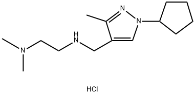 N'-[(1-cyclopentyl-3-methyl-1H-pyrazol-4-yl)methyl]-N,N-dimethylethane-1,2-diamine Structure