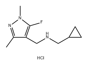 1-cyclopropyl-N-[(5-fluoro-1,3-dimethyl-1H-pyrazol-4-yl)methyl]methanamine 구조식 이미지