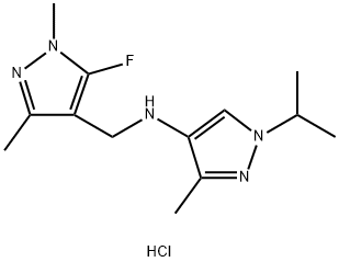 N-[(5-fluoro-1,3-dimethyl-1H-pyrazol-4-yl)methyl]-1-isopropyl-3-methyl-1H-pyrazol-4-amine Structure