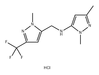 1,3-dimethyl-N-{[1-methyl-3-(trifluoromethyl)-1H-pyrazol-5-yl]methyl}-1H-pyrazol-5-amine Structure