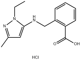 2-{[(1-ethyl-3-methyl-1H-pyrazol-5-yl)amino]methyl}benzoic acid Structure