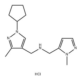 1-(1-cyclopentyl-3-methyl-1H-pyrazol-4-yl)-N-[(1-methyl-1H-pyrazol-5-yl)methyl]methanamine Structure