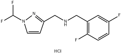 (2,5-difluorobenzyl){[1-(difluoromethyl)-1H-pyrazol-3-yl]methyl}amine Structure