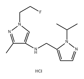 1-(2-fluoroethyl)-N-[(1-isopropyl-1H-pyrazol-5-yl)methyl]-3-methyl-1H-pyrazol-4-amine Structure