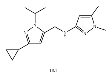 N-[(3-cyclopropyl-1-isopropyl-1H-pyrazol-5-yl)methyl]-1,5-dimethyl-1H-pyrazol-3-amine Structure