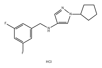 1-cyclopentyl-N-(3,5-difluorobenzyl)-1H-pyrazol-4-amine Structure