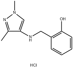 2-{[(1,3-dimethyl-1H-pyrazol-4-yl)amino]methyl}phenol Structure