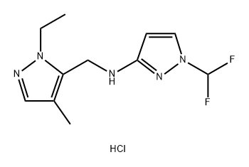 1-(difluoromethyl)-N-[(1-ethyl-4-methyl-1H-pyrazol-5-yl)methyl]-1H-pyrazol-3-amine Structure