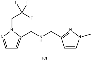 1-(1-methyl-1H-pyrazol-3-yl)-N-{[1-(2,2,2-trifluoroethyl)-1H-pyrazol-5-yl]methyl}methanamine Structure