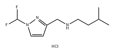 {[1-(difluoromethyl)-1H-pyrazol-3-yl]methyl}(3-methylbutyl)amine Structure