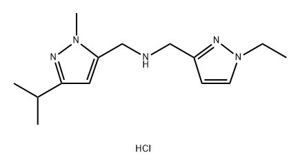 1-(1-ethyl-1H-pyrazol-3-yl)-N-[(3-isopropyl-1-methyl-1H-pyrazol-5-yl)methyl]methanamine Structure